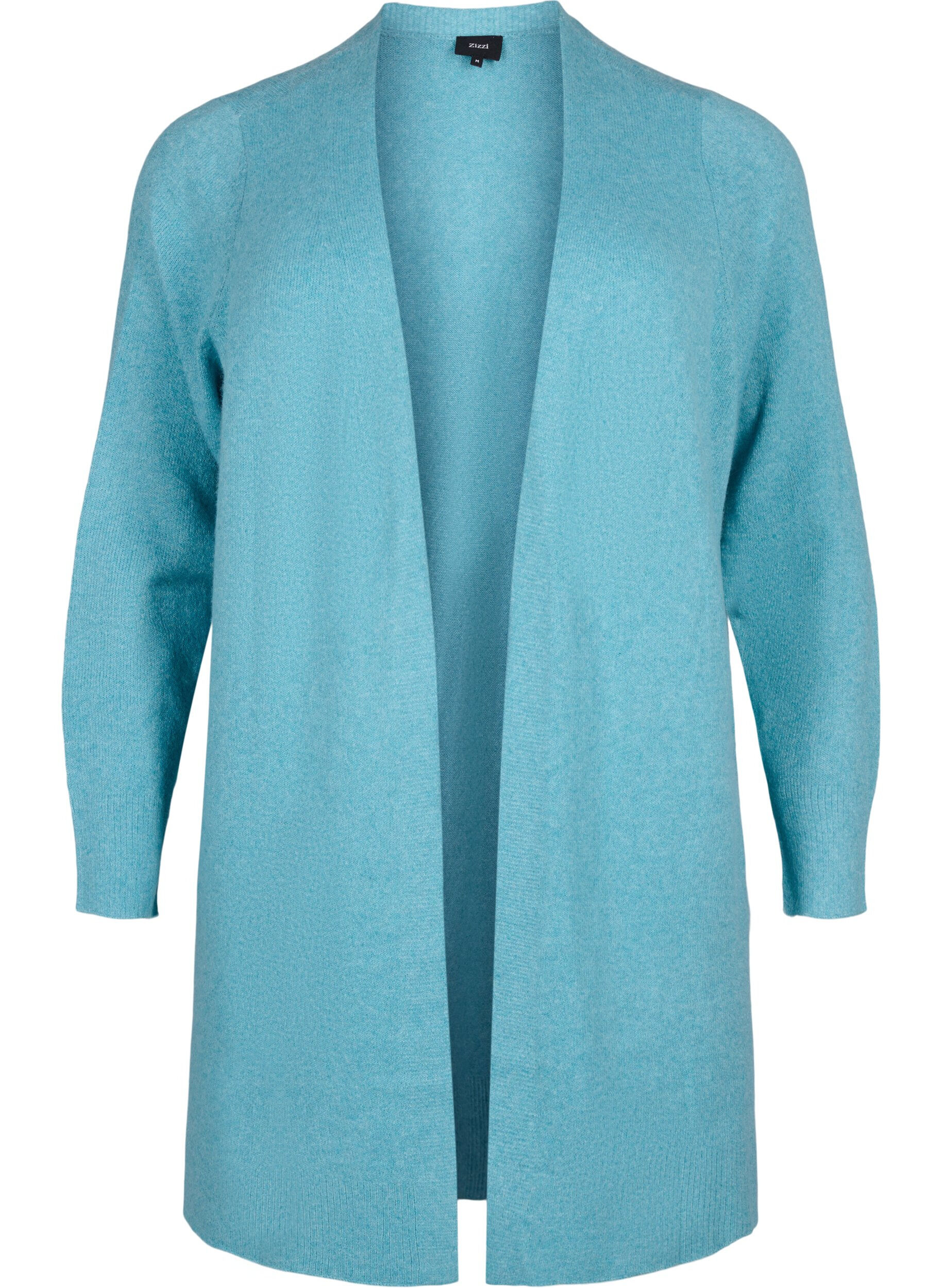ZizziLange Strickjacke mit offener Vorderseite, Reef Water Mel., Packshot image number 0