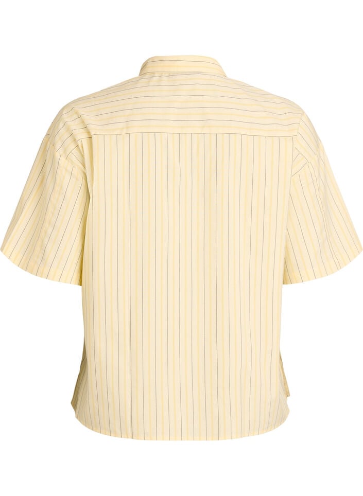 Gestreifte Bluse in lockerer Passform, Gelb, Packshot image number 1