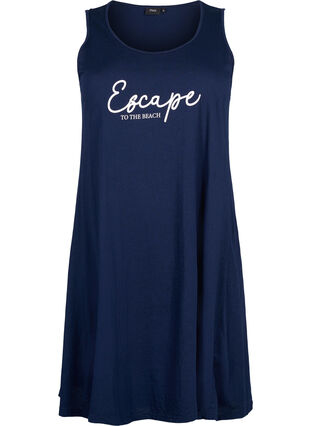 Ärmelloses Kleid aus Baumwolle mit A-Linie, Navy B. W. Escape, Packshot image number 0