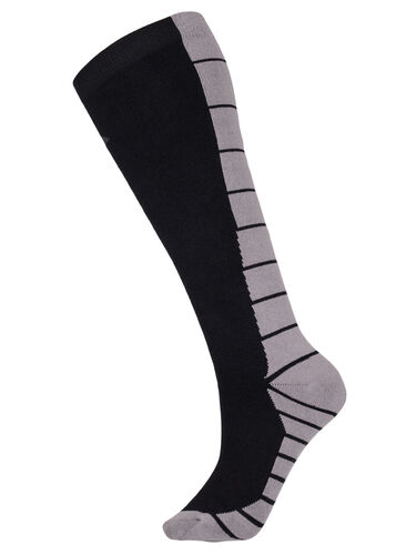 Skistrümpfe aus Baumwolle, Black/Medium Grey, Packshot image number 0