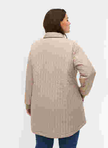 Steppjacke mit Brusttaschen und Kragen, Silver Mink, Model image number 1