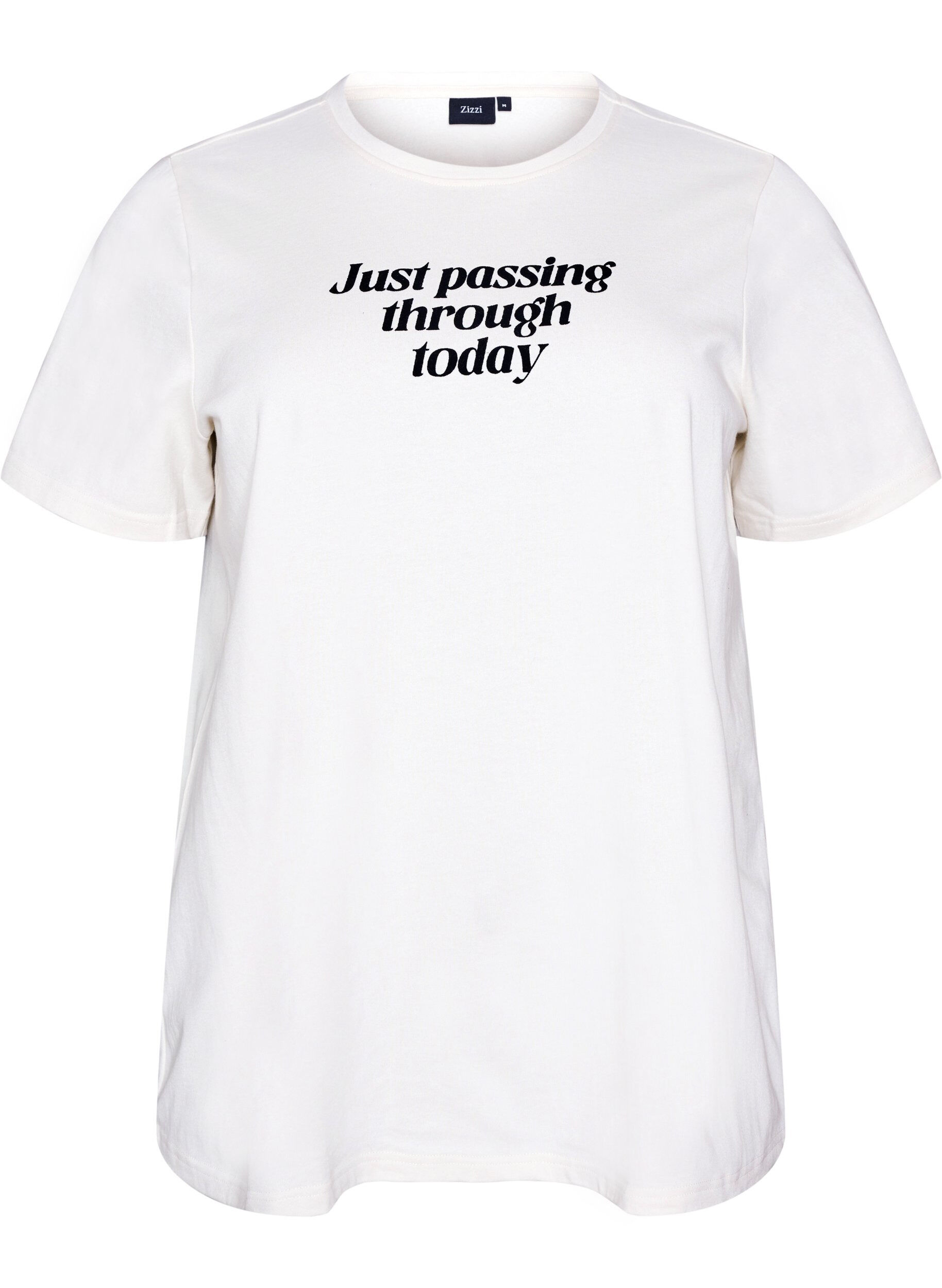 T-Shirt aus Baumwolle mit Textprint