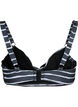 Bedruckter Bikini BH mit Bügel, Black White Stripe, Packshot image number 1