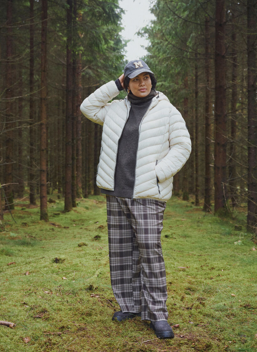 Leichte Steppjacke mit Kapuze, Beige, Image image number 0