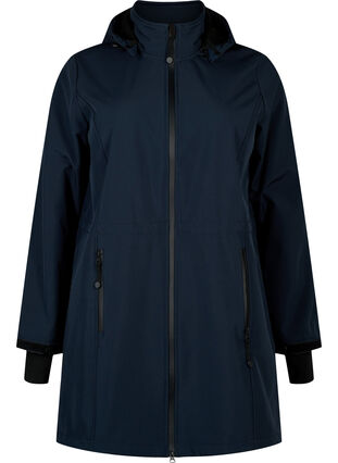 Softshell-Jacke mit abnehmbarer Kapuze, Night Sky, Packshot image number 0