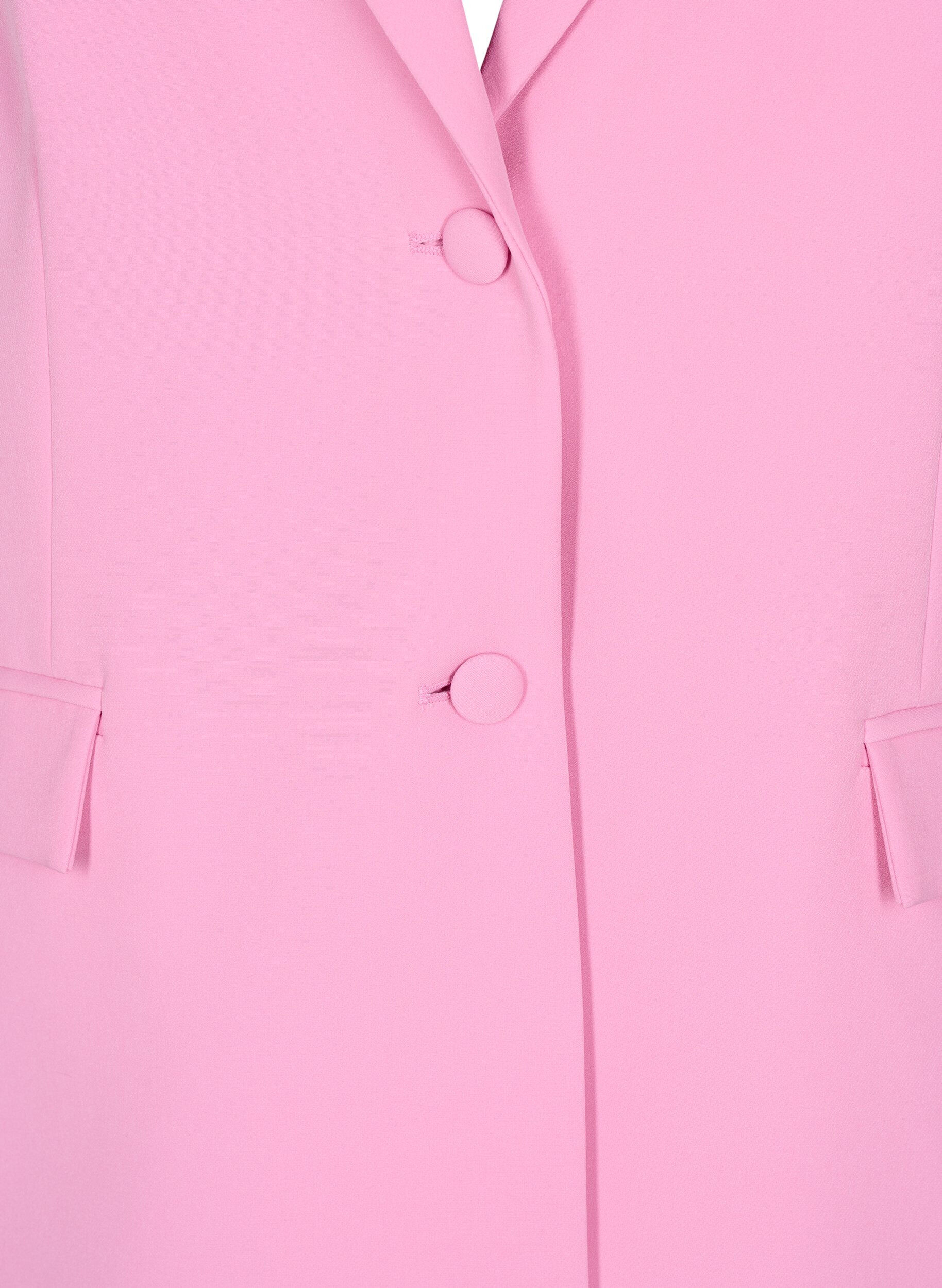 ZizziKlassischer Blazer mit Knopfverschluss, Pink, Packshot image number 3
