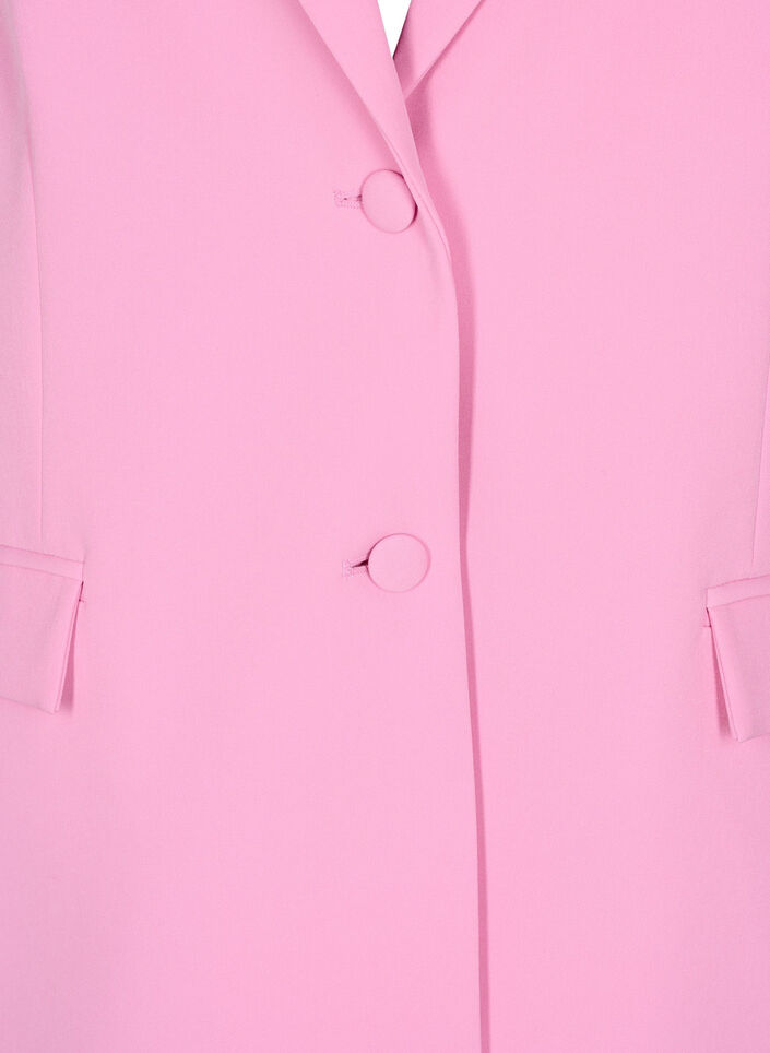 Klassischer Blazer mit Knopfverschluss, Pink, Packshot image number 3