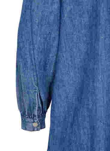 Denim-Hemdkleid aus Baumwolle, Dark blue denim, Packshot image number 3