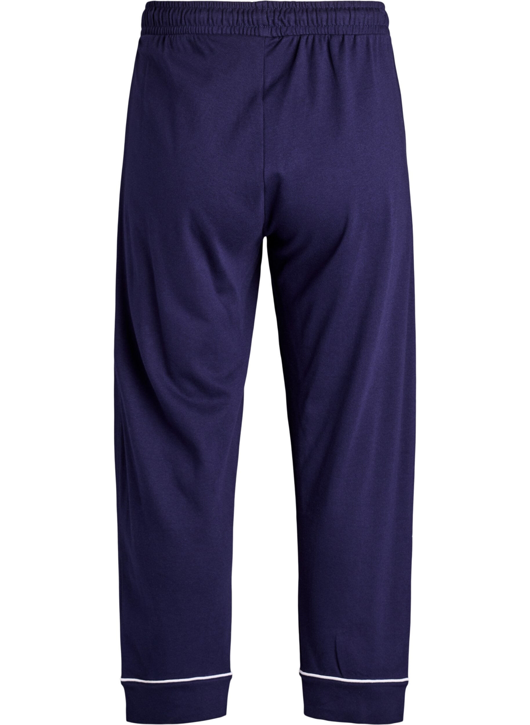 ZizziBaumwoll-Pyjamahose mit hohem Bund, Blau, Packshot image number 1
