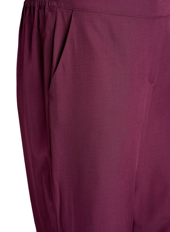 Lockere Hose mit Taschen, Dunkles Bordeaux, Packshot image number 2