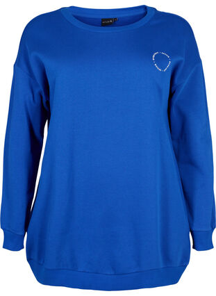 Sweatshirt aus Baumwolle mit Print, Surf the web, Packshot image number 0