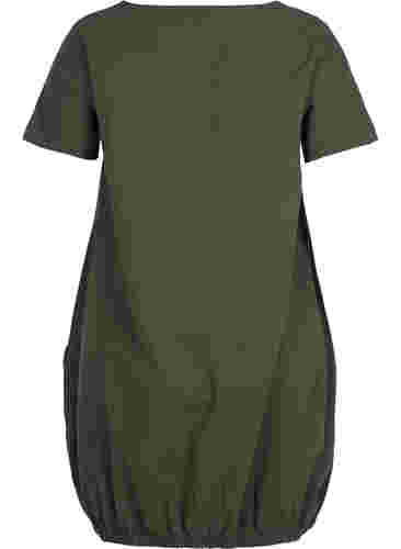 Kurzarm Kleid aus Baumwolle, Ivy Green, Packshot image number 1
