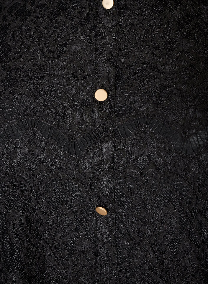 Bluse aus Spitze mit Zierkn&ouml;pfen, Schwarz, Packshot image number 2
