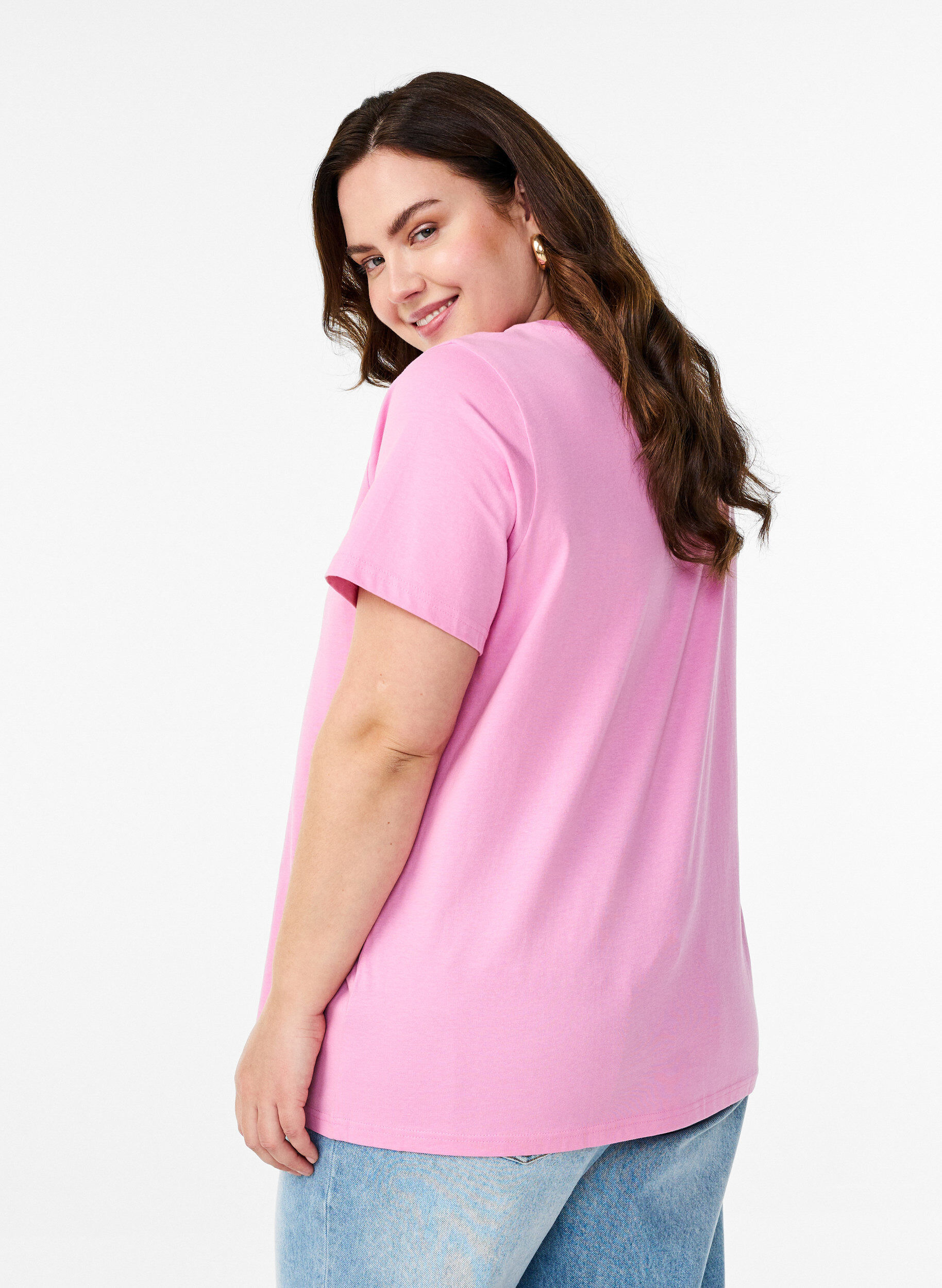 ZizziBaumwoll-T-Shirt mit Motiv, Begonia P. w. Heart, Model image number 1