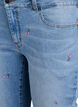 Bootcut Jeans mit gestickten Blumen, Blau, Packshot image number 2