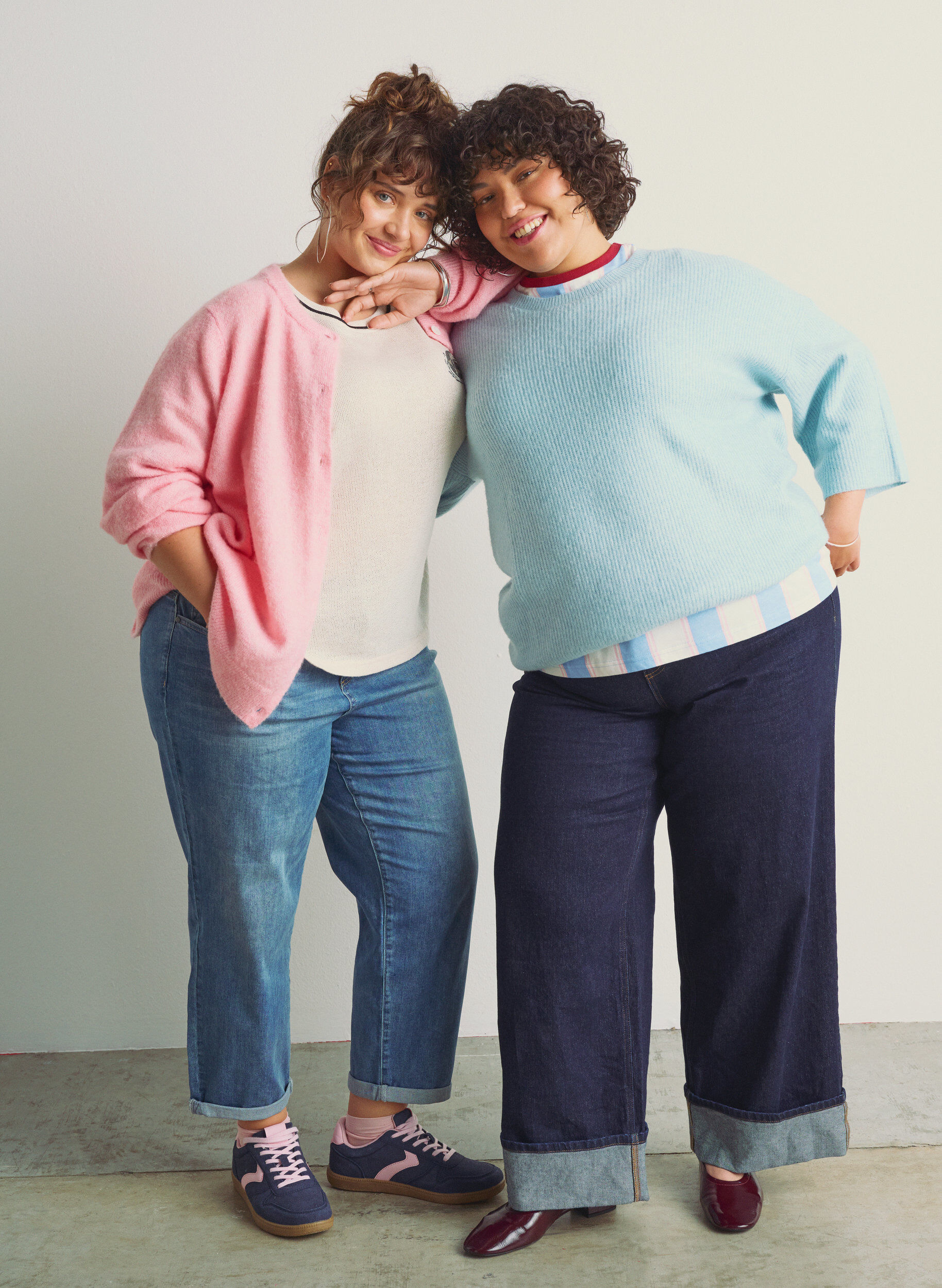 ZizziLockerer Strick mit 3/4-&Auml;rmeln, Blau, Image image number 0