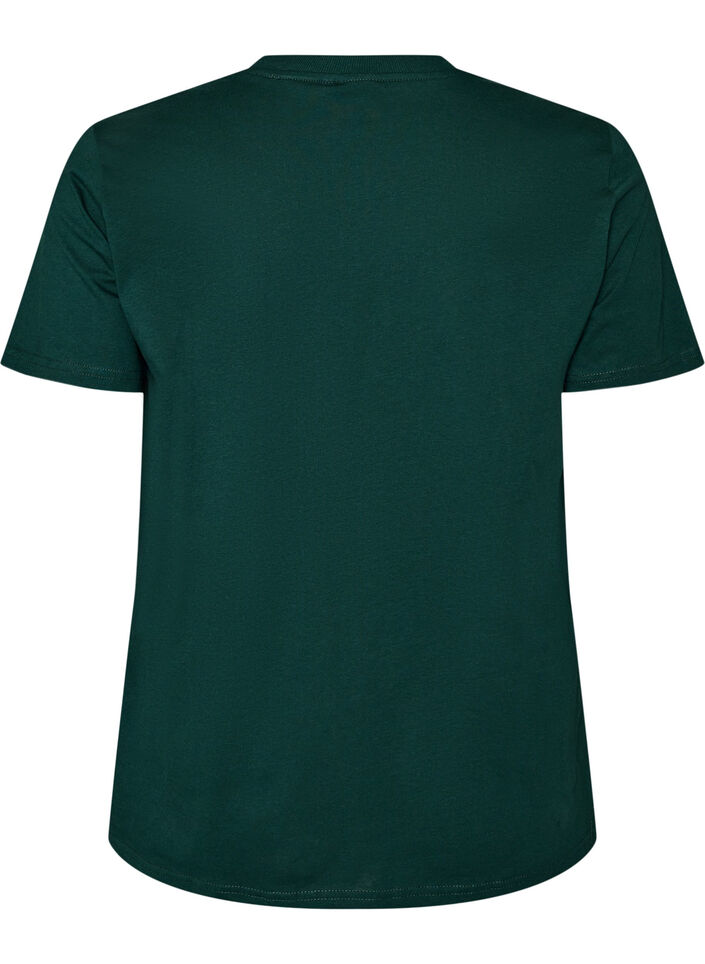 Basic T-Shirt aus Baumwolle mit Rundhalsausschnitt, Gr&uuml;n, Packshot image number 1