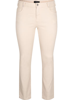 Schmal geschnittene Emily-Jeans mit normal hohem Bund, Oatmeal, Packshot image number 0