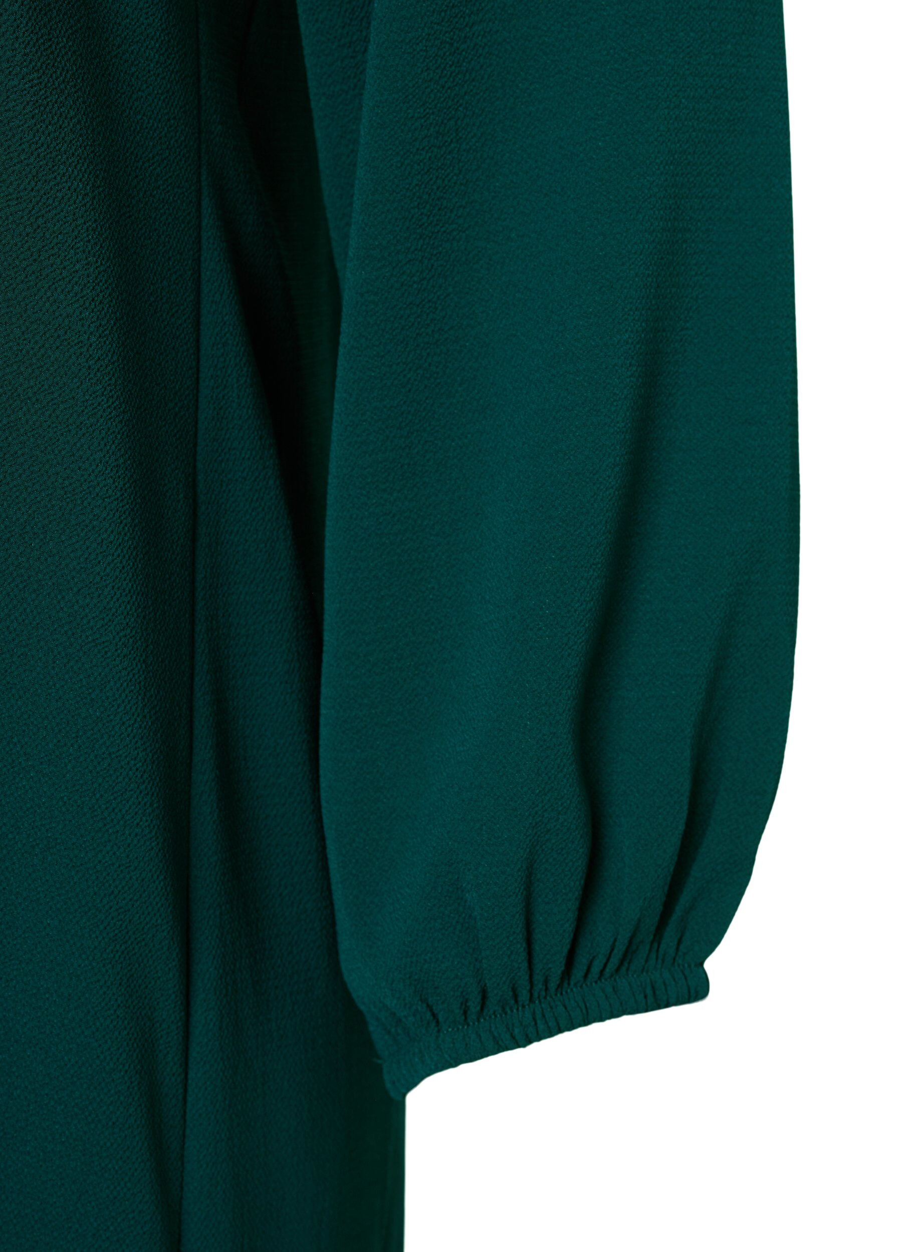 ZizziLang&auml;rmeliges Kleid mit V-Ausschnitt., Scarab, Packshot image number 3