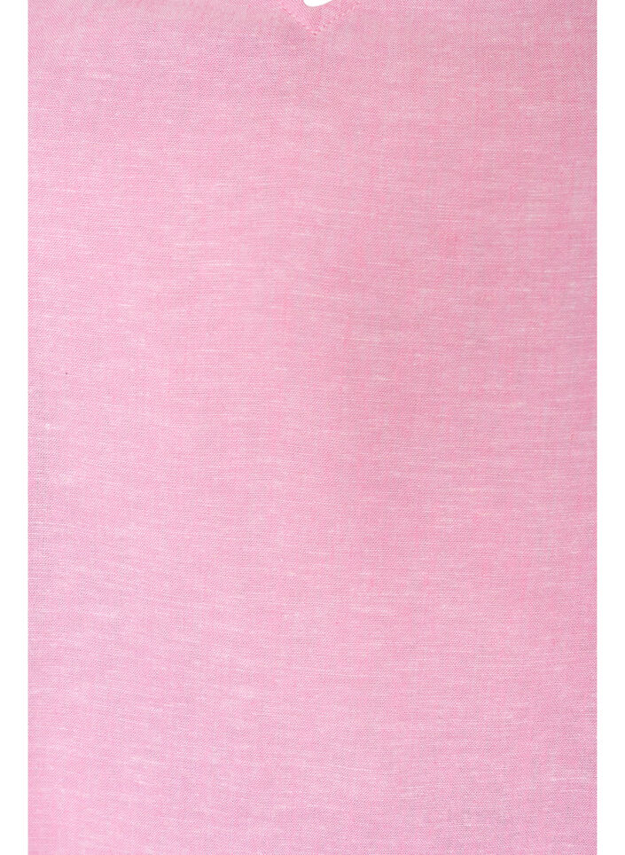 Bluse aus Viskose und Leinen mit R&uuml;schen&auml;rmeln, Pink, Packshot image number 2