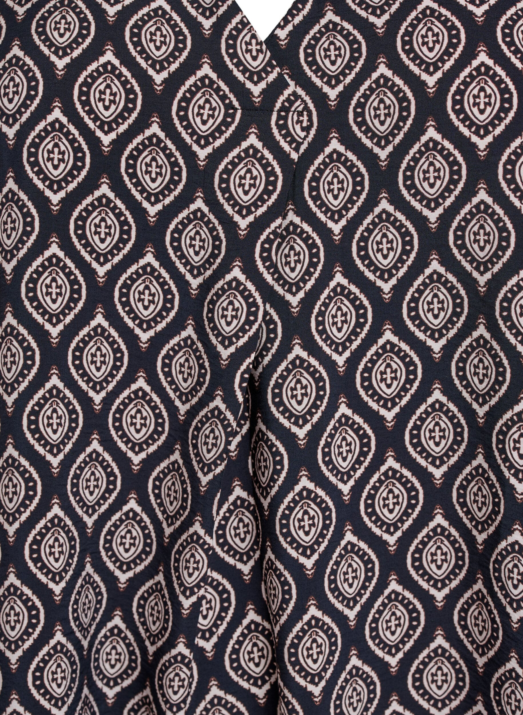 ZizziKleid aus Viskose mit V-Ausschnitt, Blau, Packshot image number 2