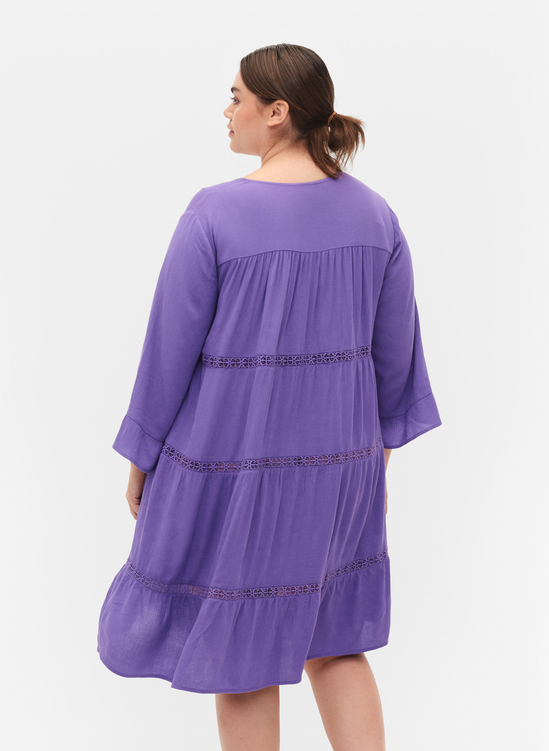 ZizziViskose Strandkleid, Royal Lilac, Model image number 1