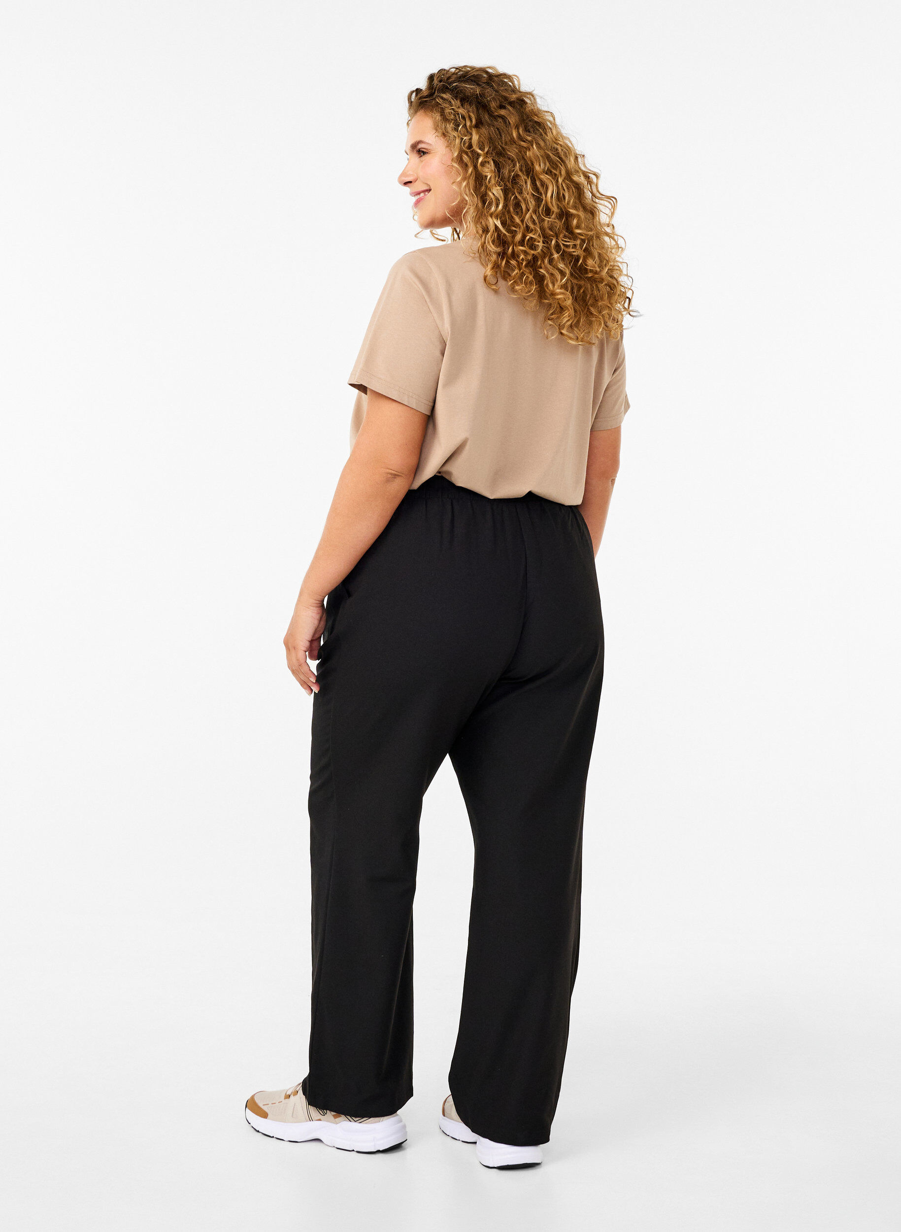 ZizziWeite Hose mit Taschen, Schwarz, Model image number 1