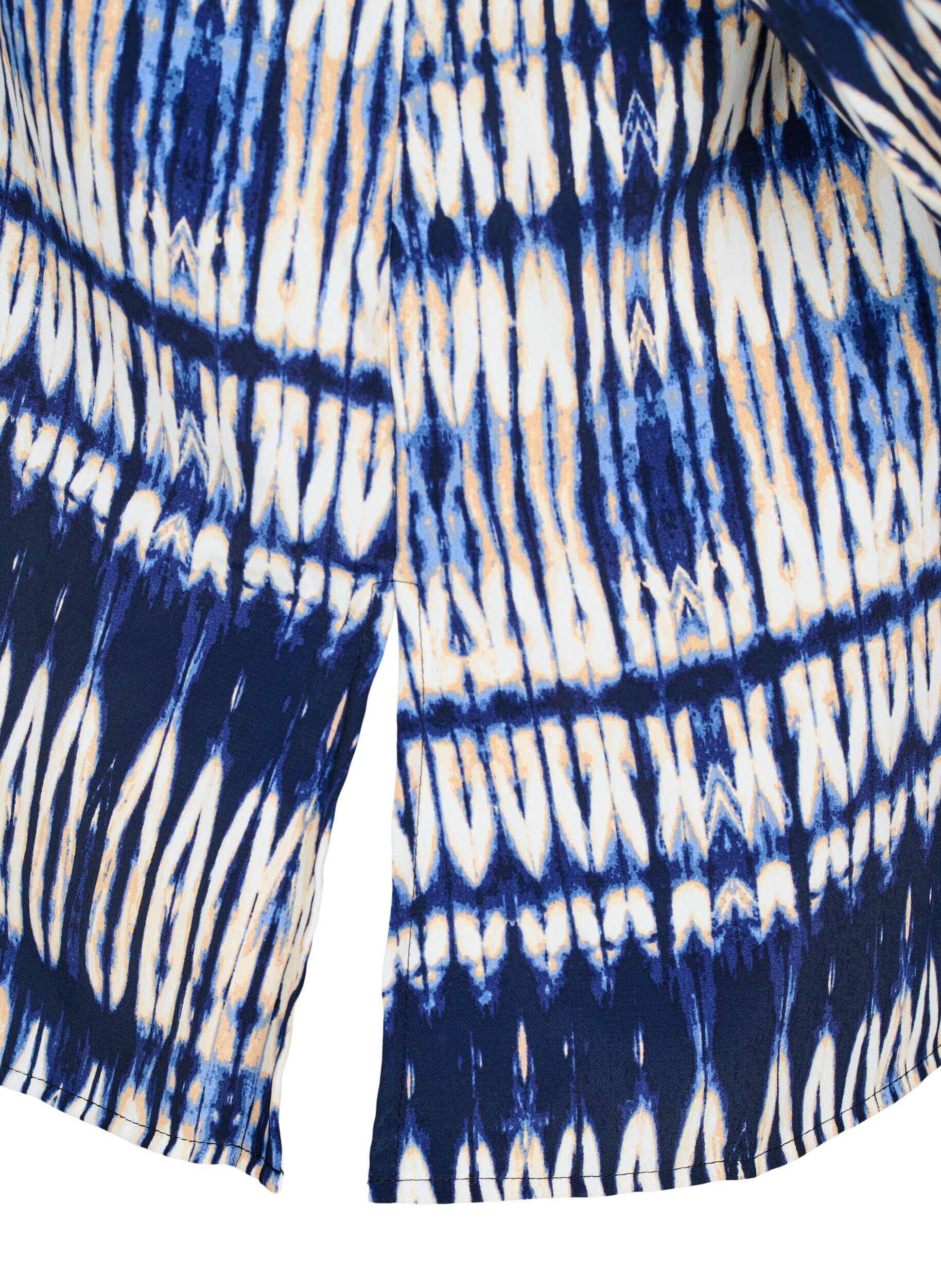 ZizziGemusterte Bluse, Blau, Packshot image number 3