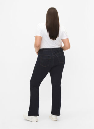 Ellen Bootcut-Jeans mit hoher Taille, Raw Unwash, Model image number 1
