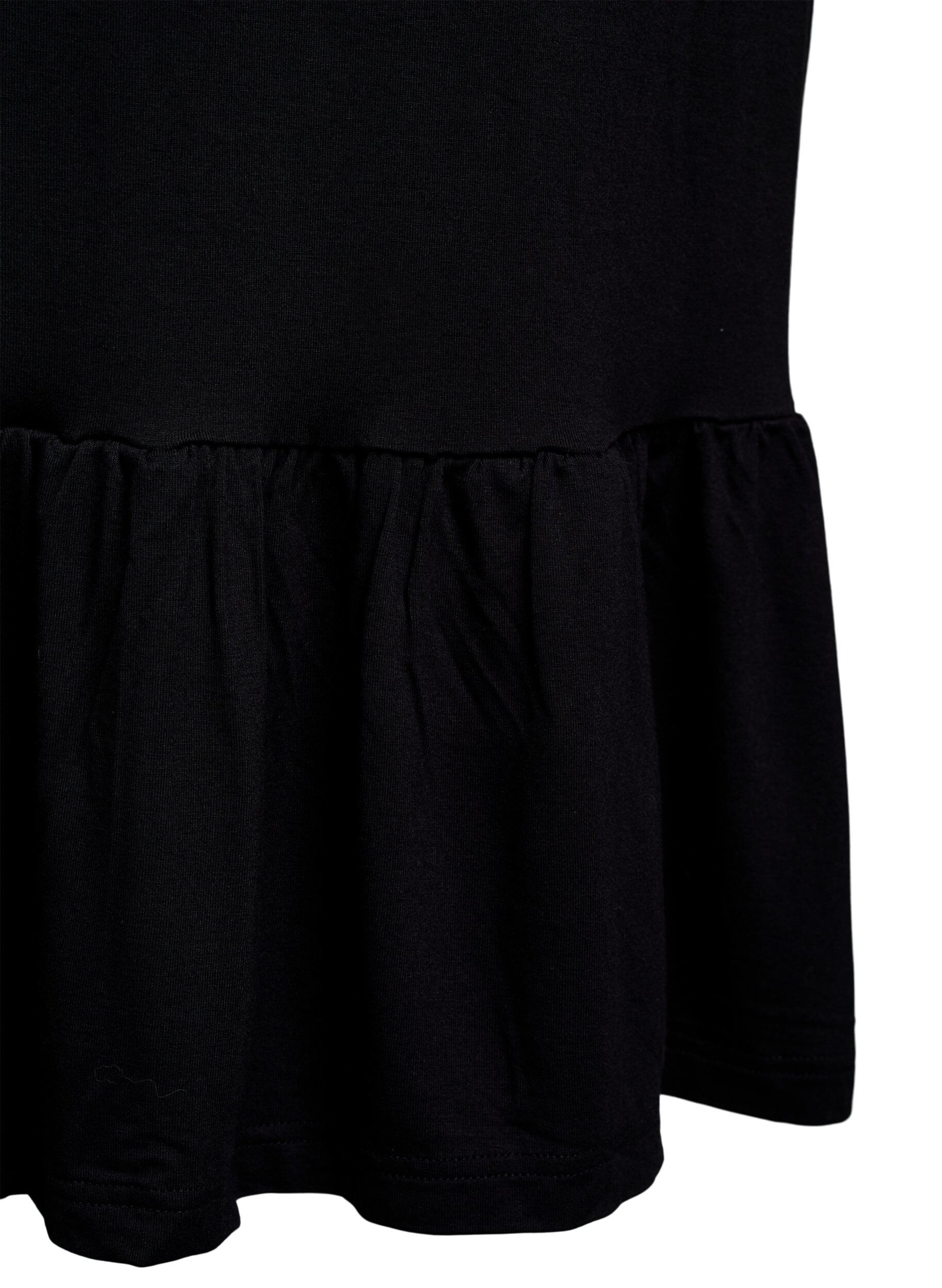 ZizziStrandkleid aus Viskose mit geflochtenen Tr&auml;gern, Schwarz, Packshot image number 3