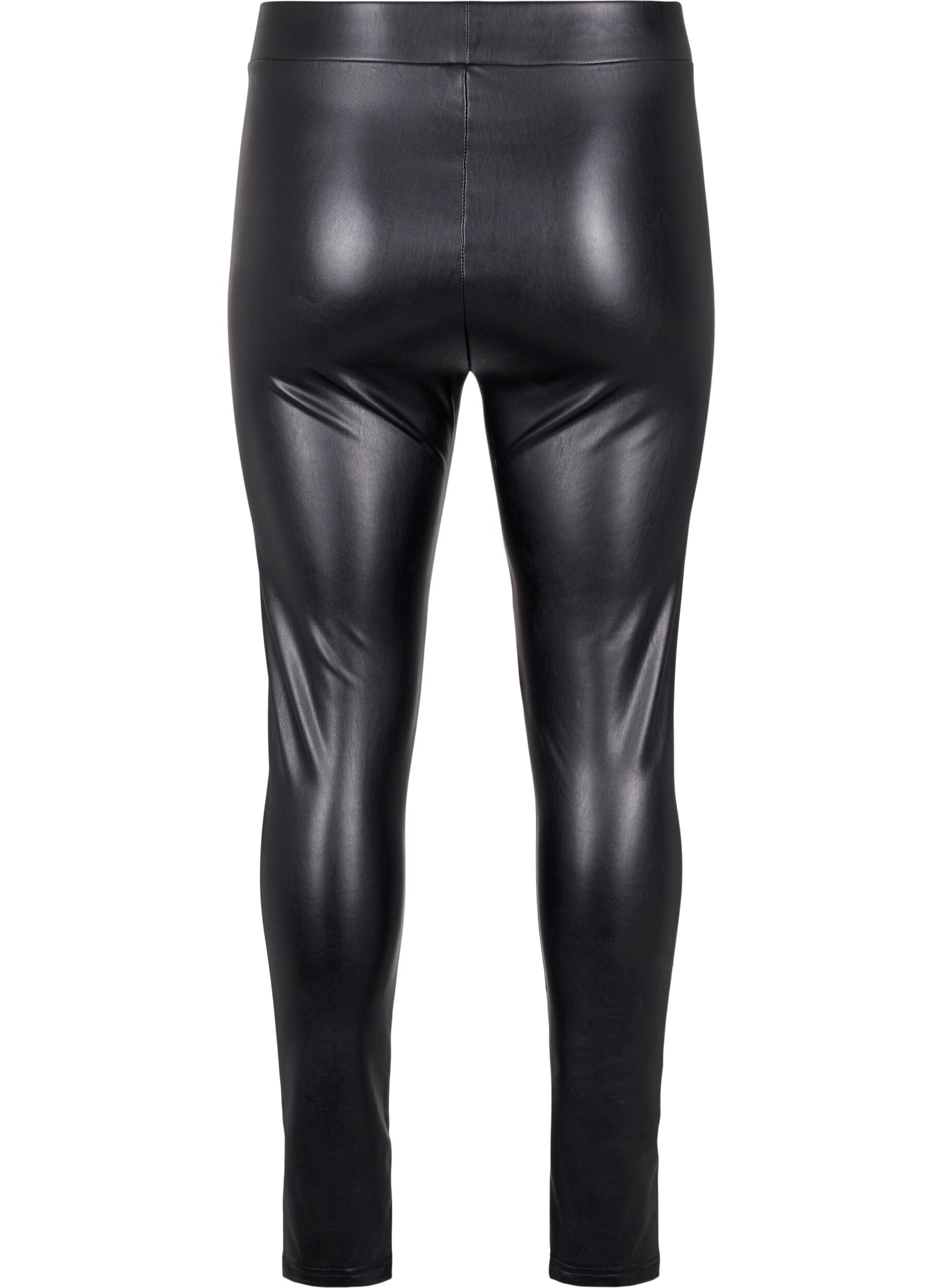 ZizziBeschichtete Leggings mit geb&uuml;rsteter Innenseite, Schwarz, Packshot image number 1