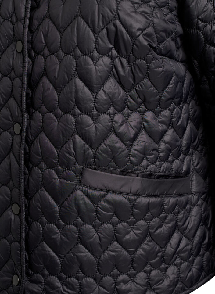 Leicht wattierte Jacke mit dekorativer Steppung, Schwarz, Packshot image number 3