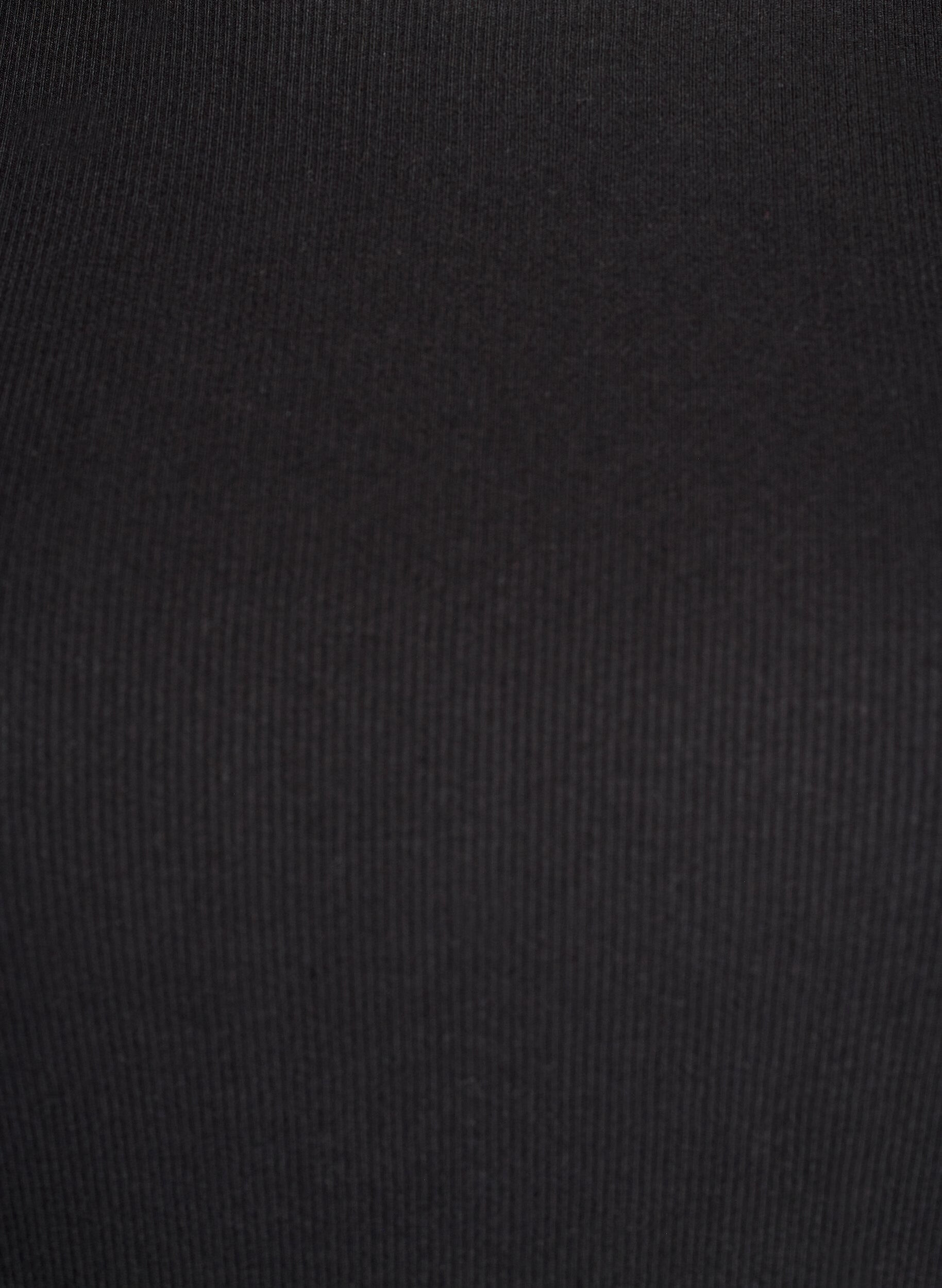 ZizziGeripptes Basic-T-Shirt mit Rundhalsausschnitt, Schwarz, Packshot image number 2