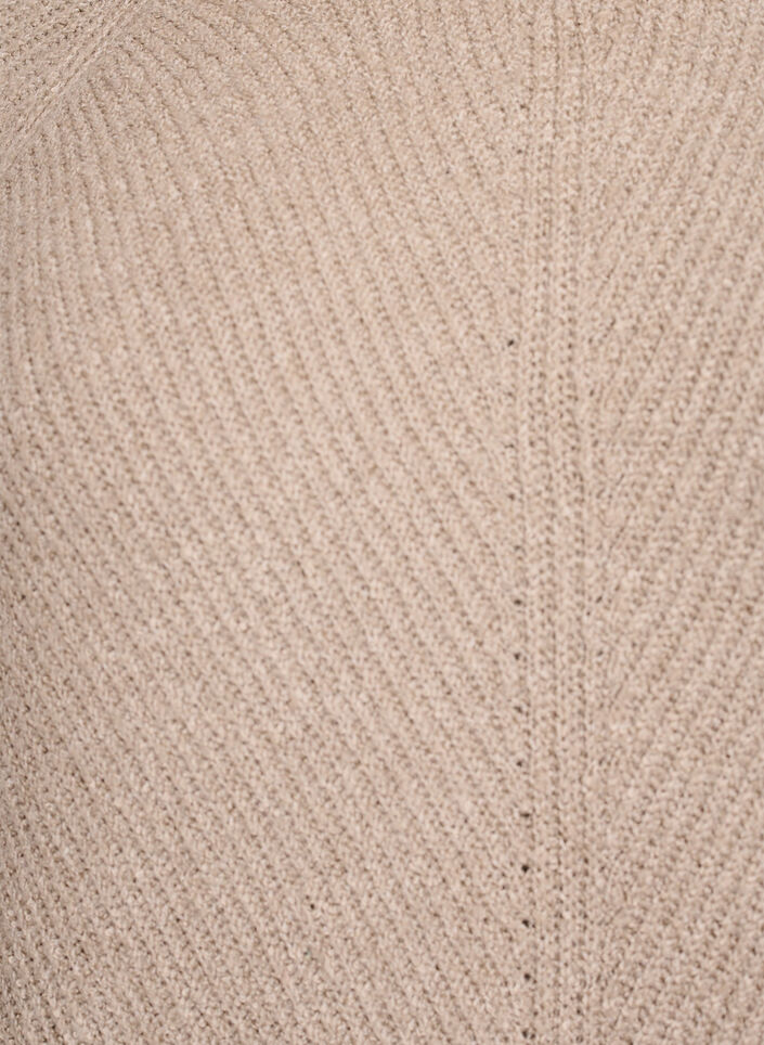 Strickpullover mit diagonalem Muster und Raglan&auml;rmeln, Beige, Packshot image number 2