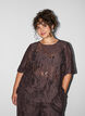 Bluse aus Spitze mit kurzen &Auml;rmeln, Braun, Model image number 0