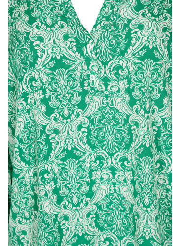 Bluse aus Viskose mit Print und Smock, Jolly Green Oriental, Packshot image number 2