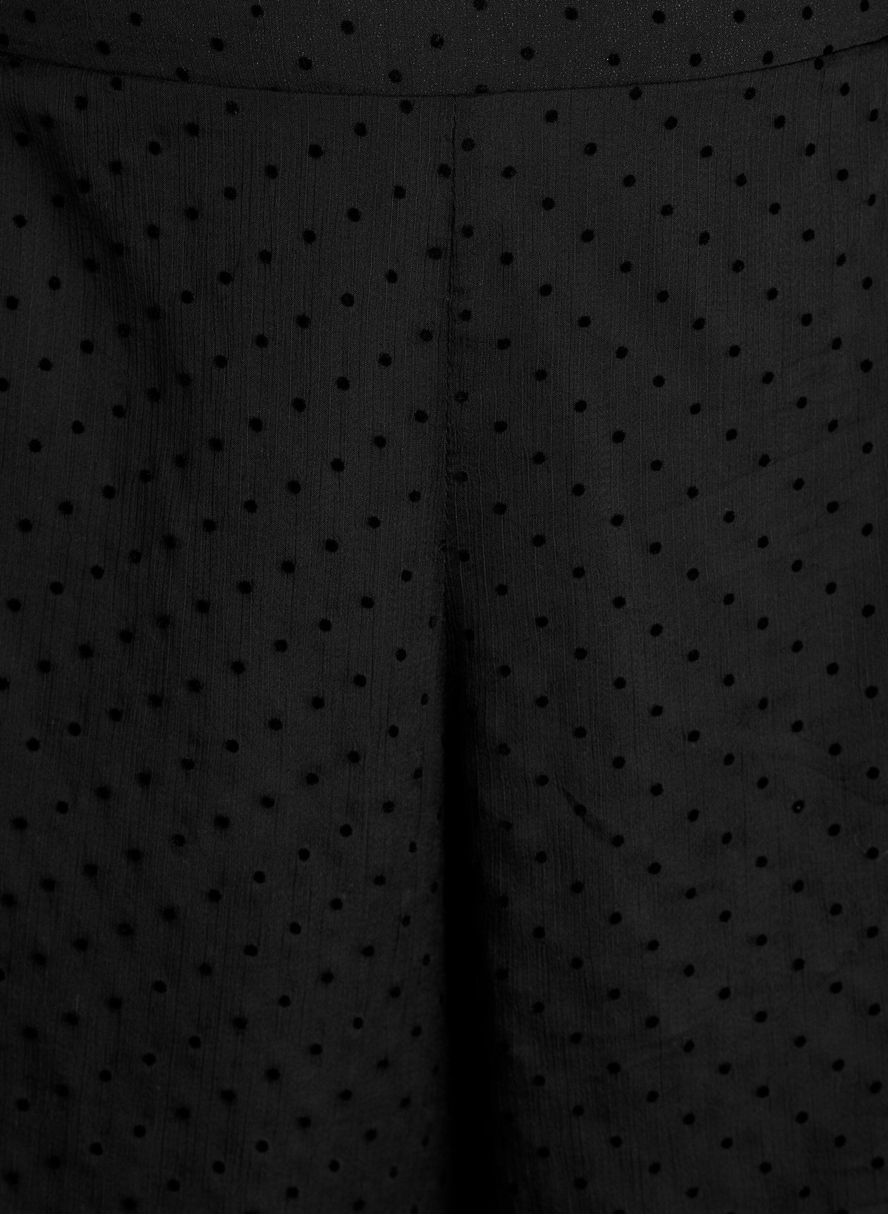 ZizziLockere Hose aus Chiffon mit Punkten, Schwarz, Packshot image number 2