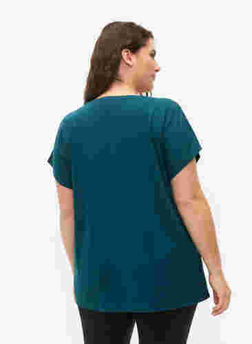 Kurzarm Trainingsshirt, Deep Teal, Model image number 1