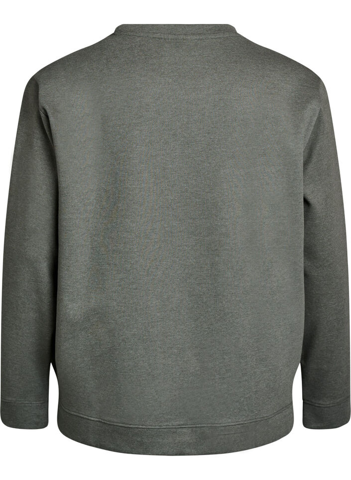 Sweatshirt mit Rundhalsausschnitt, Gr&uuml;n, Packshot image number 1