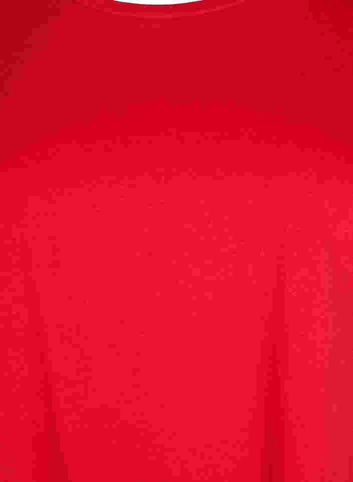 Kurzärmeliges T-Shirt aus einer Baumwollmischung, Tango Red, Packshot image number 2