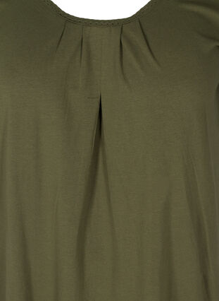 Kurzarm Kleid aus Baumwolle, Ivy Green, Packshot image number 2