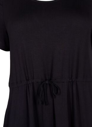 Kurzärmelige Tunika aus Baumwolle, Black, Packshot image number 2