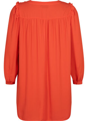 Langes Ärmel Kleid mit Rüschen (GRS), Orange.com, Packshot image number 1