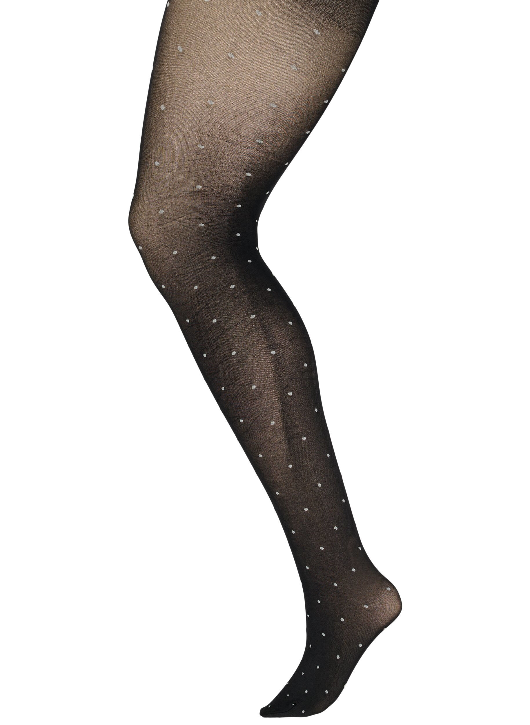 Zizzi70 Denier Strumpfhosen mit Punkten, Black w. Dot, Packshot image number 0