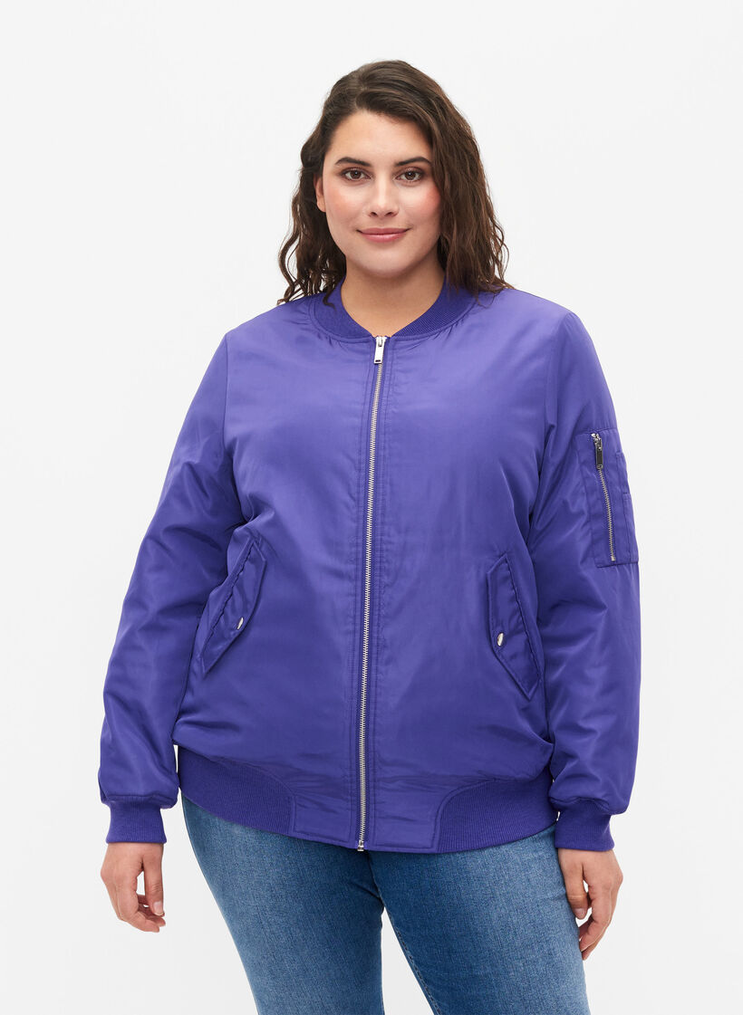 Bomberjacke mit Reißverschluss, Purple Opulence, Model image number 0