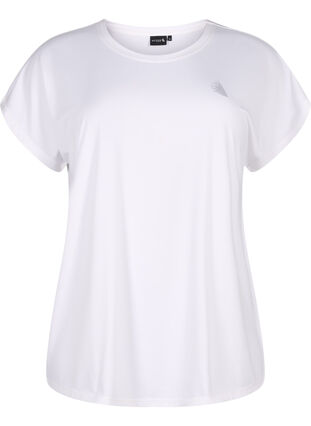 Kurzärmeliges Trainings-T-Shirt, Bright White, Packshot image number 0