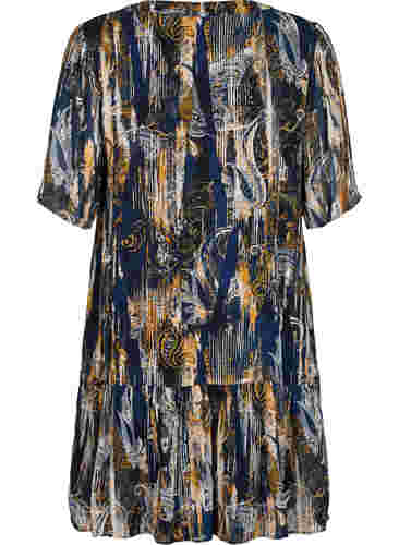 Kleid mit Paisleyprint aus Viskose, Navy Blazer AOP, Packshot image number 1
