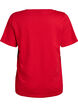 Kurzärmliges Basic-T-Shirt mit V-Ausschnitt, Rot, Packshot image number 1