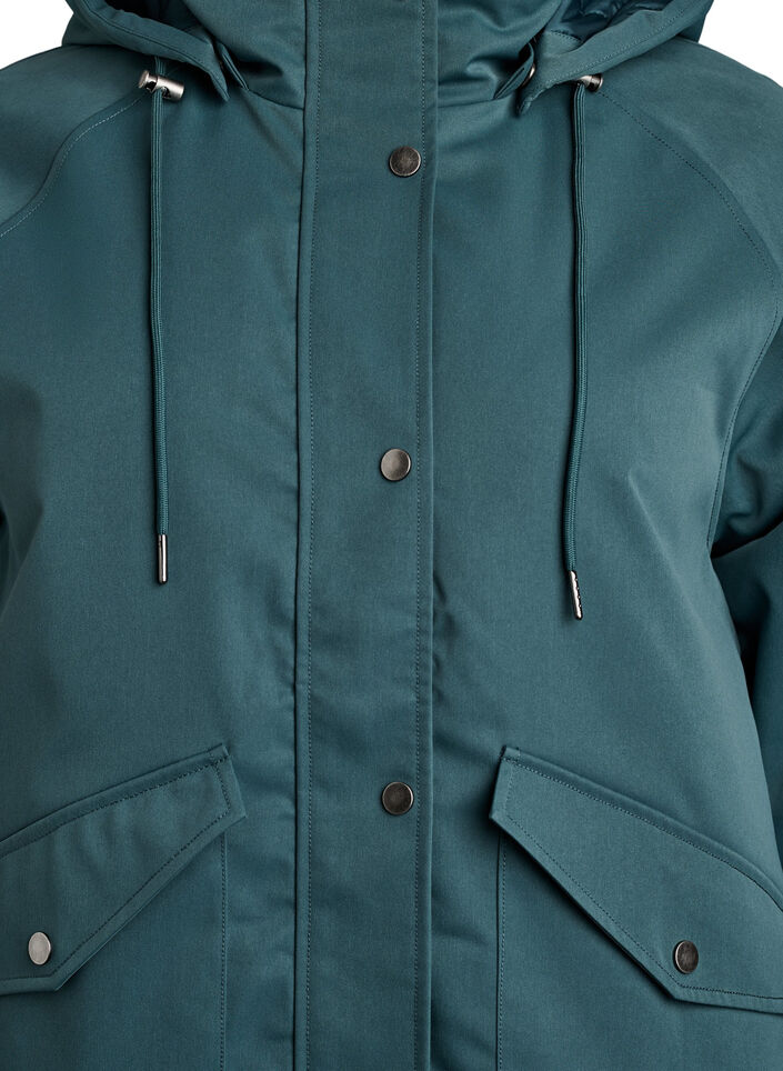 Gepolsterter Parka mit einer abnehmbaren Kapuze, Gr&uuml;n, Packshot image number 2