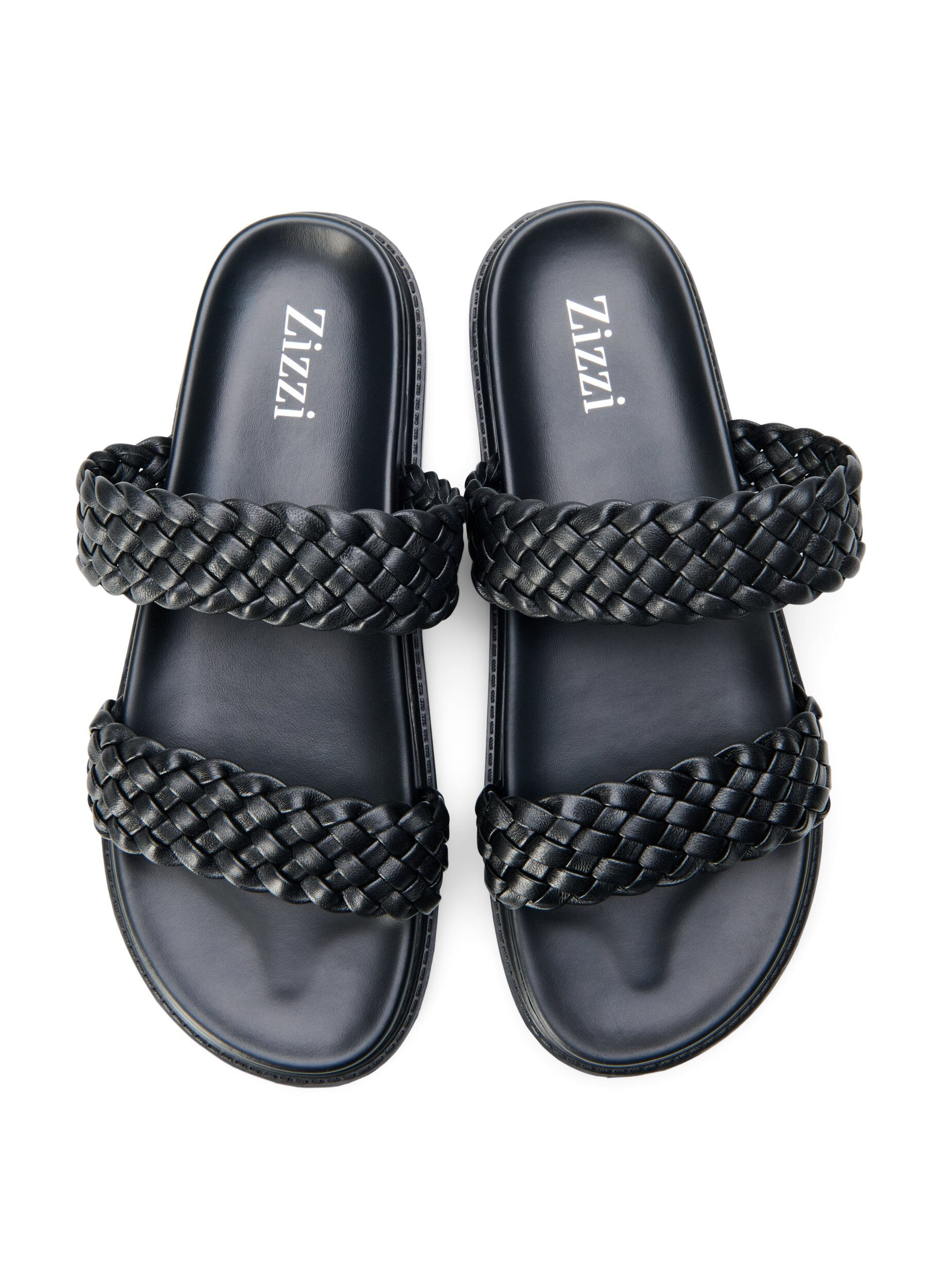 ZizziWide Fit Sandalen aus Leder, Black, Packshot image number 3